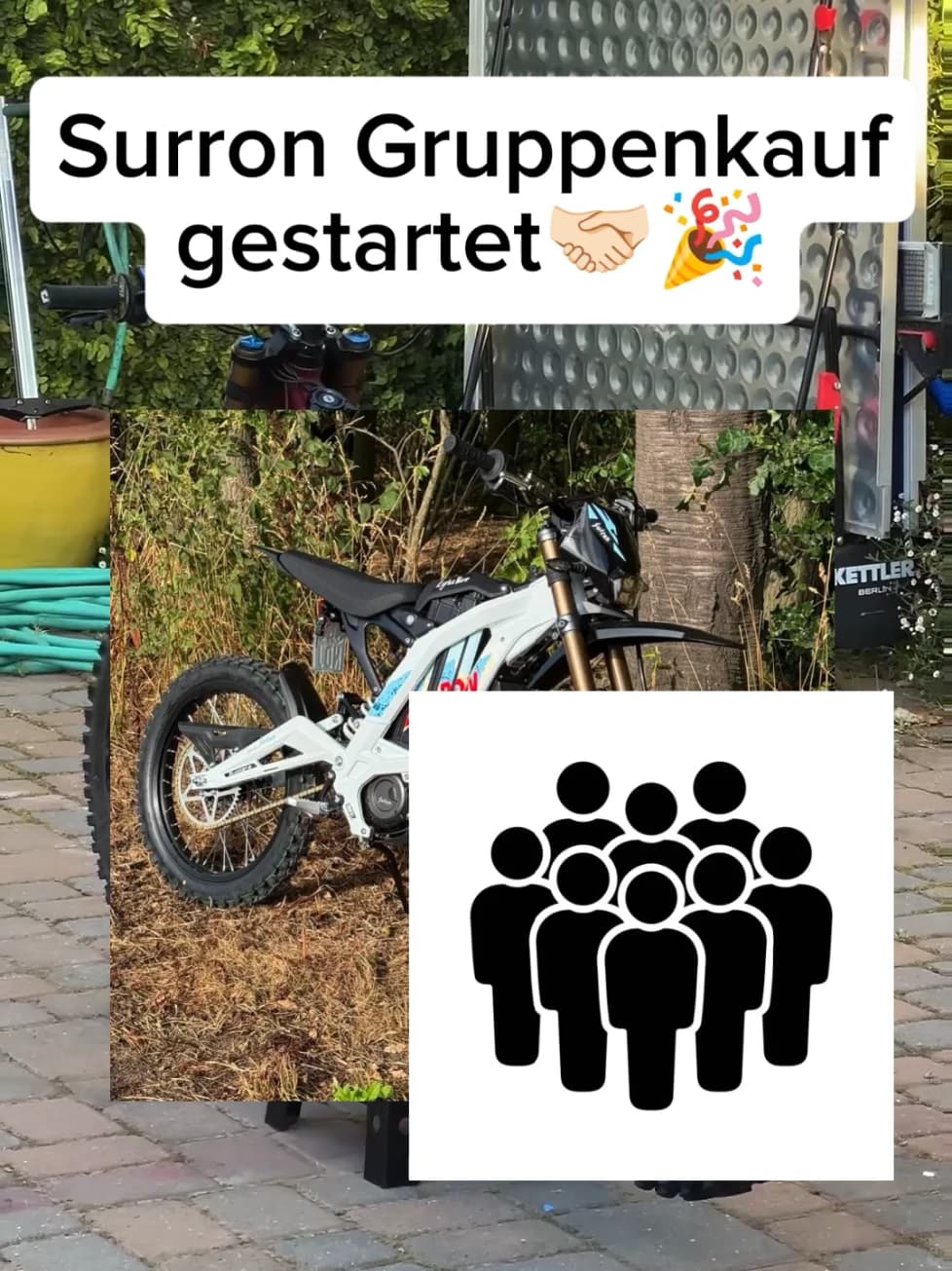 TikTok-Vorschau zum Start des Surron-Gruppenkaufs mit einem Preis von 4.499 Euro